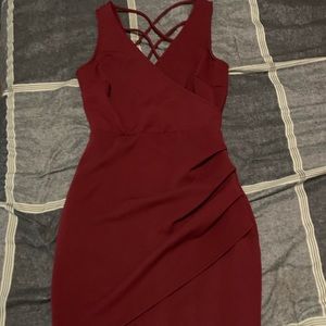 Burgundy dress